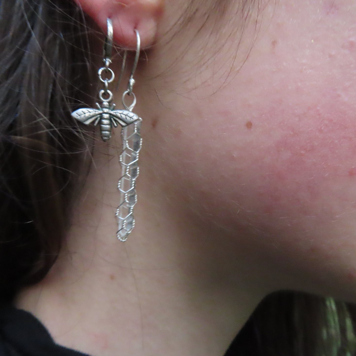 Needle Quartz Earrings